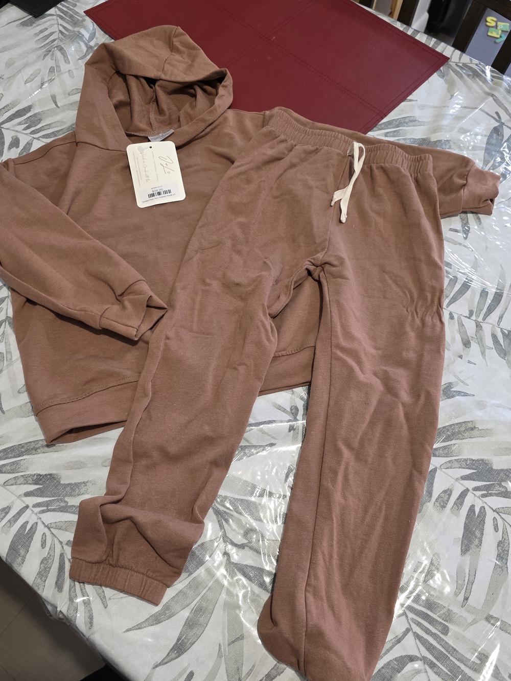 Kids Cozy Hooded Kit Set in Dusty Rose 4-5 Ans Neuf Ensemble Neuf